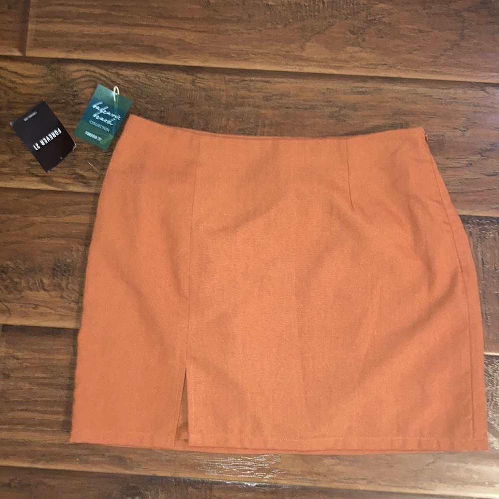 Burnt orange skirt
